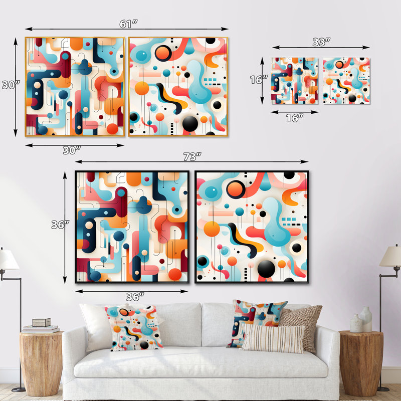 Clance - Abstract Collages, Toile tendue, H 30 po x l 61 po
