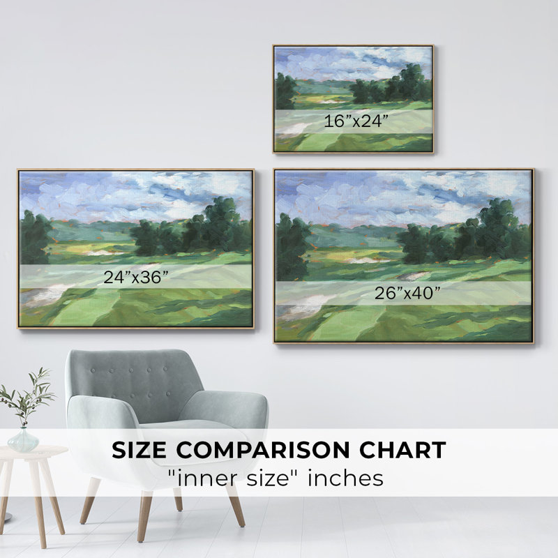 " Golf Course Study IV ", 27" H x 41" W x 2" D, Natural 