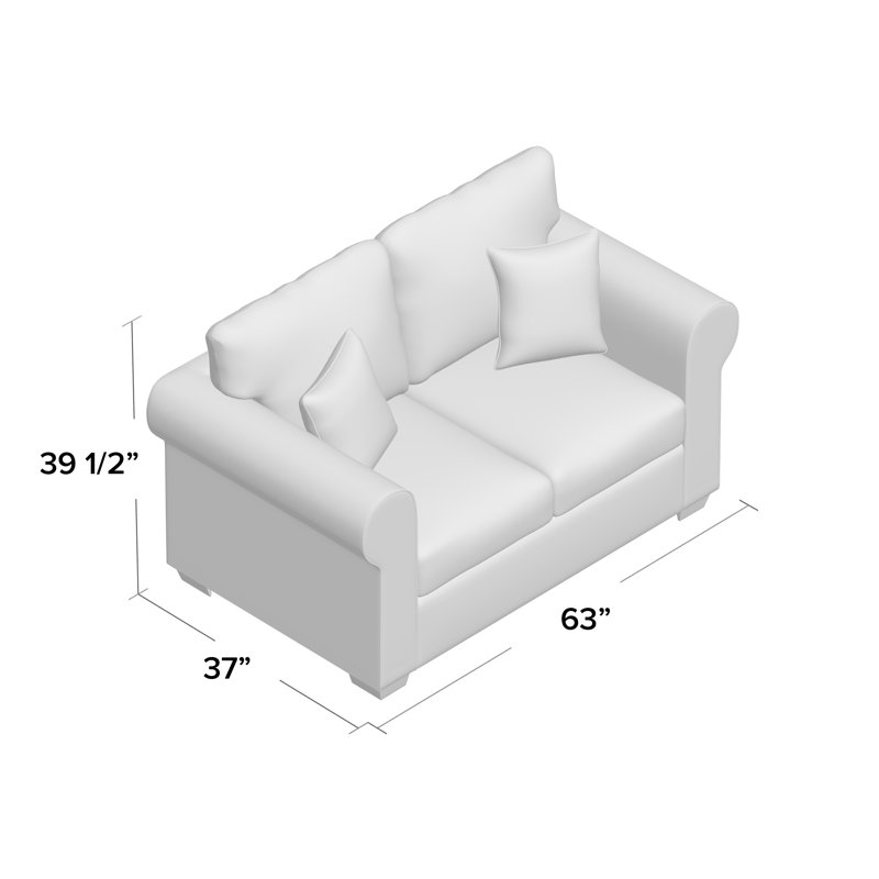 Jacqua Upholstered 63'' Loveseat, Harmony Blush