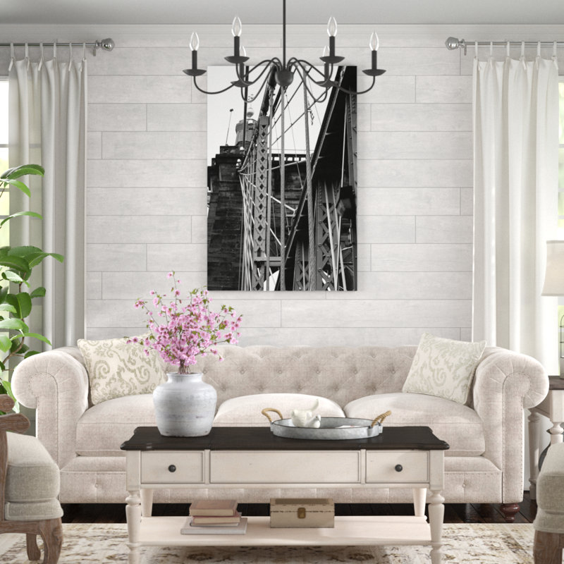 " Black And White Bridge Rigging ", 48" H x 32" W