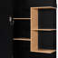 Grand lit intelligent avec tablettes intégrées, ouvertes et doubles lumières, noir et rose pour les bureaux à domicile, conception murale peu encombrante, grand