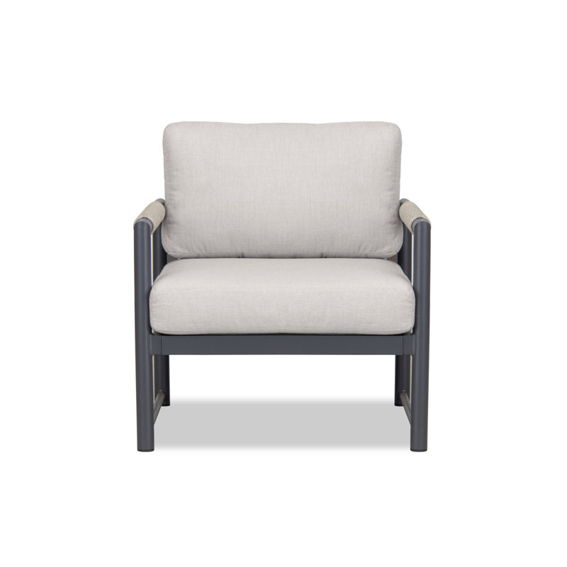 Méridienne pour l'extérieur Obaida, Argent coulé Sunbrella®, Gris ardoise