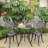 3-Piece Cast Aluminum Outdoor Bistro Set Patio Dining Set with Round Table and 2 Chairs