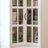 L-Shaped Corner Cabinet With 2-Glass-Door And 5 Shelves