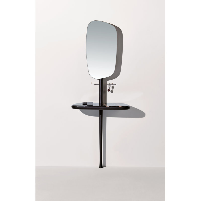 Recibidor Solid Wood Vanity with Mirror, Ash