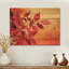 Feuille d'érable automne au coucher du soleil III - feuilles, art mural sur bois de pin naturel-1729164348