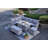 Beoll 9 - Person Metal Patio Dining Set with Rectangular Table , Cushions Included
