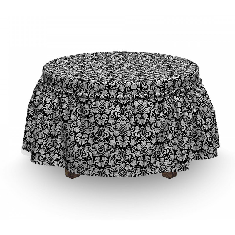 Housse pour repose-pieds de feuillage tourbillons