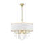 Lustre tambour en cristal 6 lumières Boho
