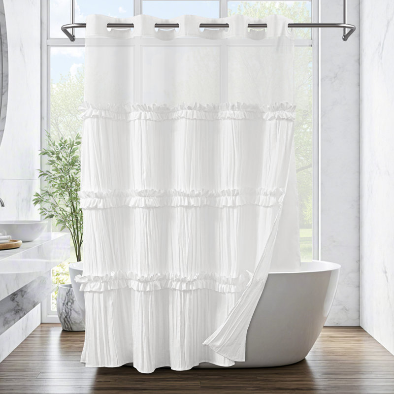 Rideau de douche No Hook Ruffle Farmhouse