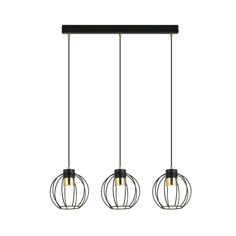 Aerolynn 3 - Light Kitchen Island Pendant, Black