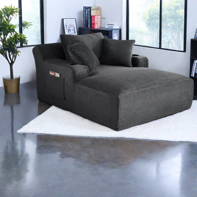 Canapés confortables en gris foncé, sans assemblage, polyvalents pour la maison