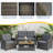 4-Person Rattan Patio Furniture Set, Outdoor Conversation Set With Cushions For Seating-538993942