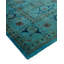 Tapis bleu noué à la main de conception unique Chimel