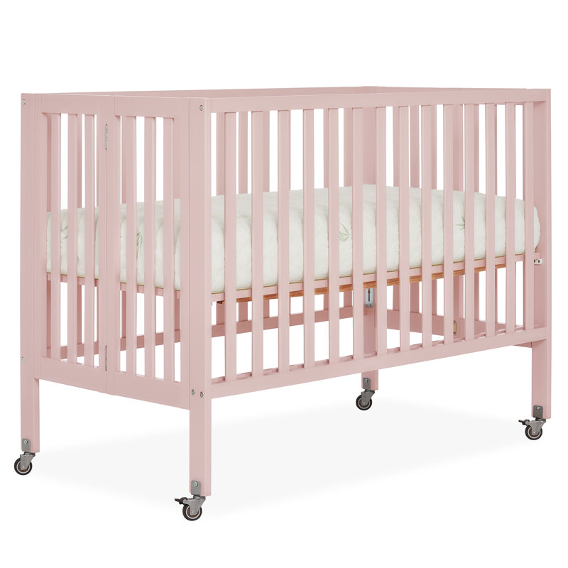 Lit de bébé portatif convertible 2-en-1, Rosé