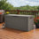 Boîte de rangement en résine résistante à l'eau 80 gallons avec couvercle verrouillable pour outils de jardin, fournitures de piscine