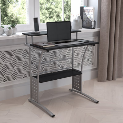 Holyoke 28"W Computer Desk with Top and Lower Storage Shelves