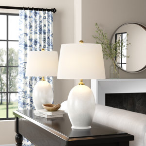 Canas 26" Cream Table Lamp Set
