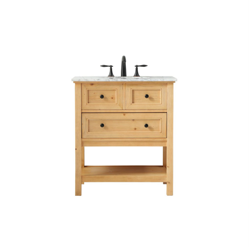 Ensemble de meuble-lavabo simple 30 po Bonsai, Naturel