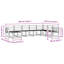  Outdoor Sofa Set Sectional Garden Furniture Terrace Seating Modern