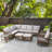 Corringham Premium All-Weather Wicker 8 - Person Modular Patio Conversation Set with Cushions-292459702