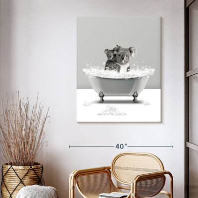 Koalas Koalas bain moussant sur toile