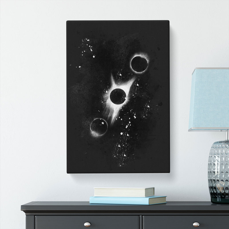 Total Eclipse Of The Moon - Wrapped Canvas Painting, 50cm H x 35cm W x 3cm D
