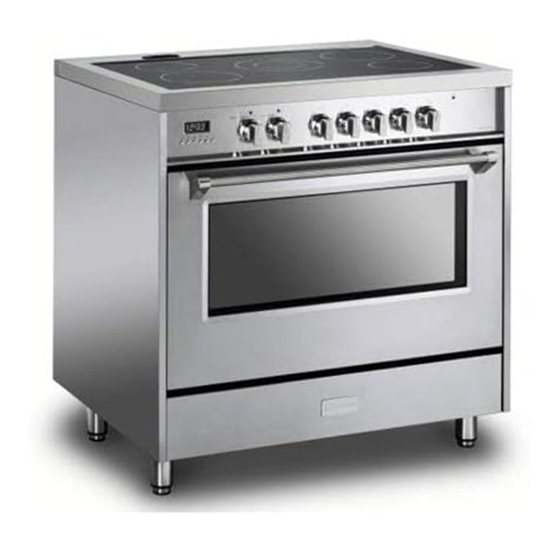 Four électrique de 36 po avec 5 éléments chauffants, four à convection, capacité de 4,3 pieds cubes, cuisinière électrique professionnelle 7 fonctions avec plateau en verre lisse, acier inoxydable