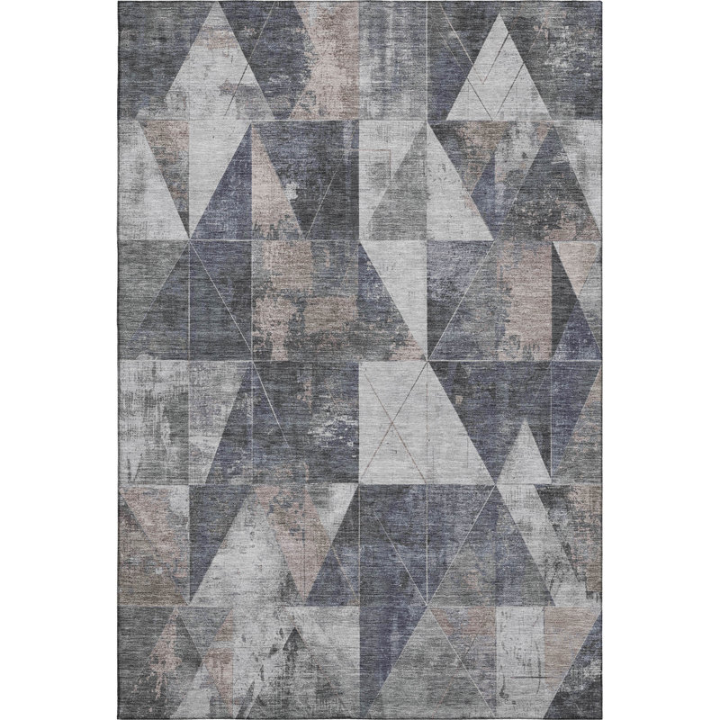 Premium Machine Washable Fairwood AMF1888 Geometric Rug, Rectangle 10' x 14'