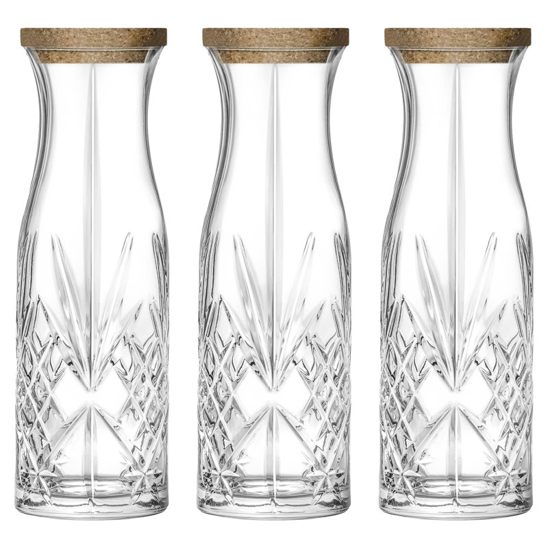 RCR Crystal Melodia Glass Carafes with Cork Lid