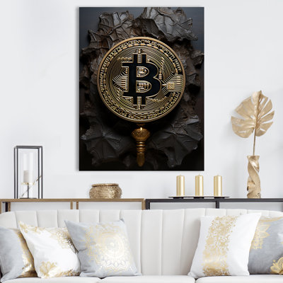 Black Bitcoin - Fashion Bitcoin Framed Canvas Print