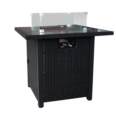 28'' Outdoor Wicker Rattan Fire Pit