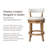 Maven Lane Alexander Stool with Fabric Upholstery-1146612138-1146612133