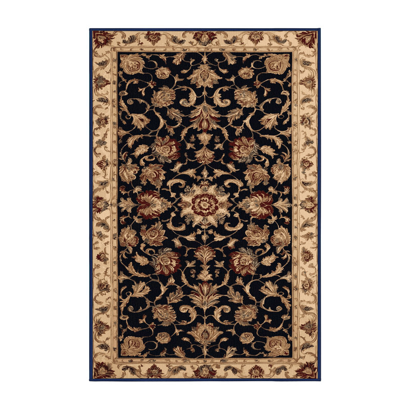 Tapis noir français lavable à la machine
