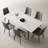 63" Modern Dining Slate Table for 6 Seat,Rectangular Sintered Stone Table