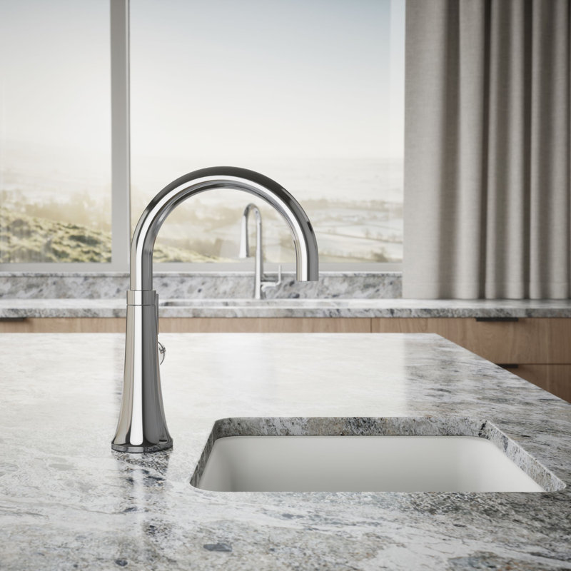 Tone Single-Handle Bar Sink Faucet, Polished Chrome/Black