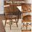  17.5" W Farmhouse Windsor Solid Wood Dining Chairs, Dining Room Chairs Set of 6, Walnut-1939148411-1939148391
