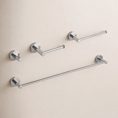 Circular 4-Piece Bathroom Hardware Set