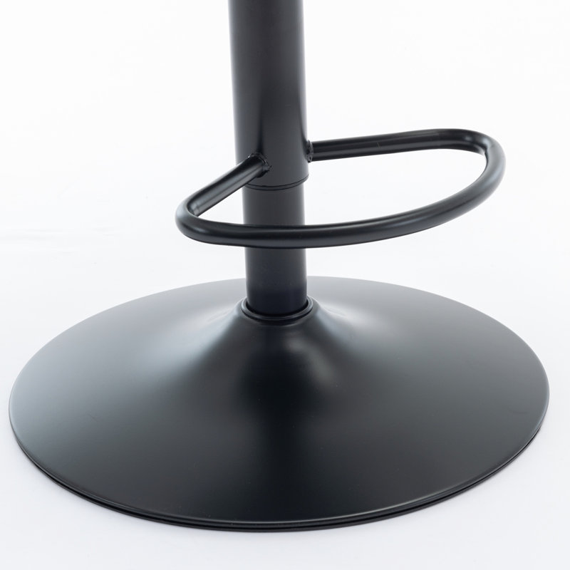 Tabourets de bar pivotants en velours à hauteur réglable de 25 à 33 pouces, base de 17,7 pouces, tabourets de bar rembourrés modernes avec dossier capitonné confortable pour un pub à la maison et un îlot de cuisine