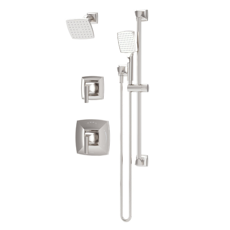 Douche en chêne OakMersion à double poignée avec douchette, Chrome poli