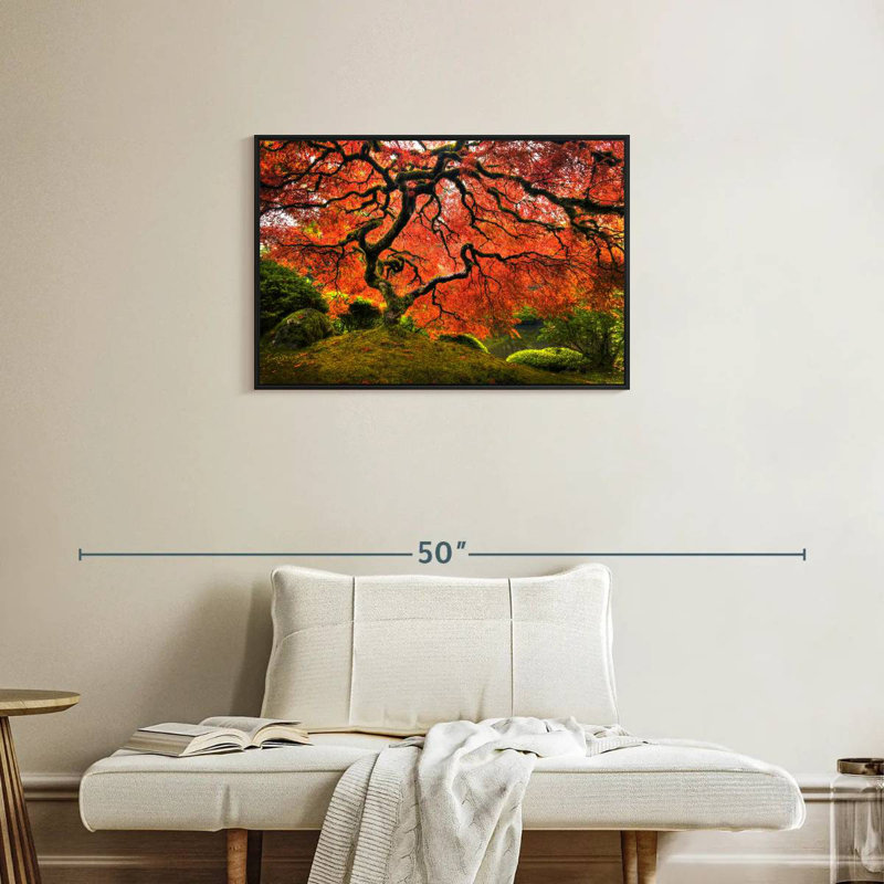 Érable japonais, Cadre flottant noir, 31 po x 21 po