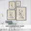 Impression florale vintage encadrée CXCIX - bois massif-152728584