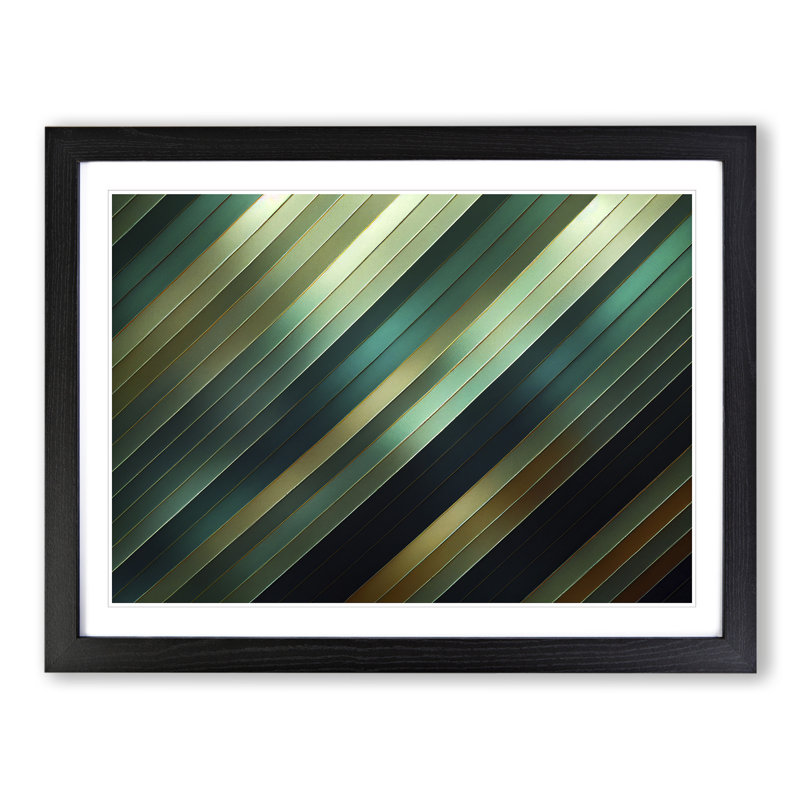 XH1022-7111X Precious Abstract Art - Single Picture Frame Print, 46cm H x 64cm W x 2cm D, Black Framed