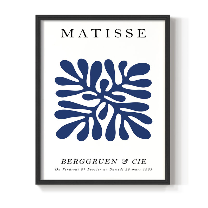 Matisse CECI, reproduction encadrée - bois massif, H 14 po x l 11 po, Noir