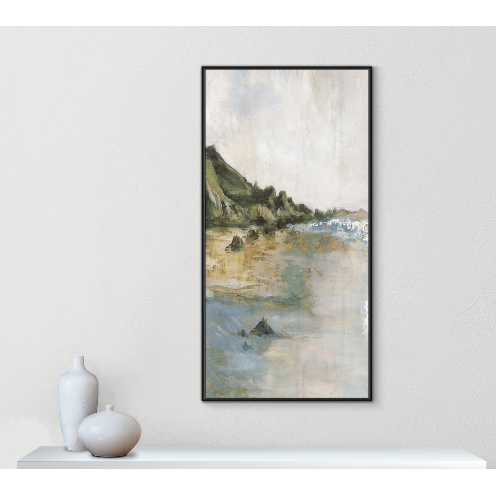 Cordoba "Tide's Edge" Print, 61.5" H x 31.5" W, Black