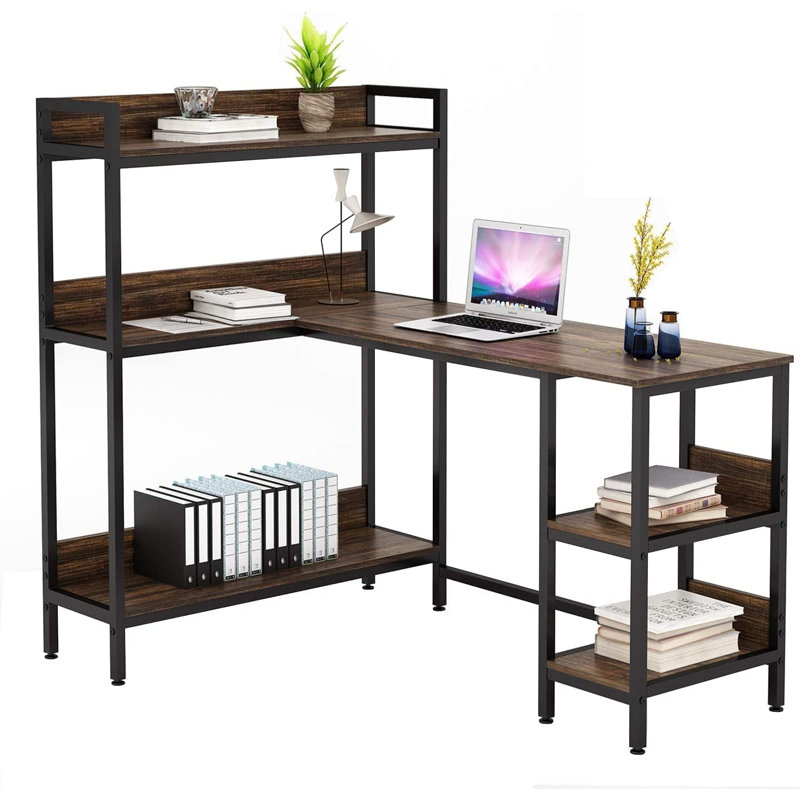 Evatt L-Shaped Metal Base Computer Desk