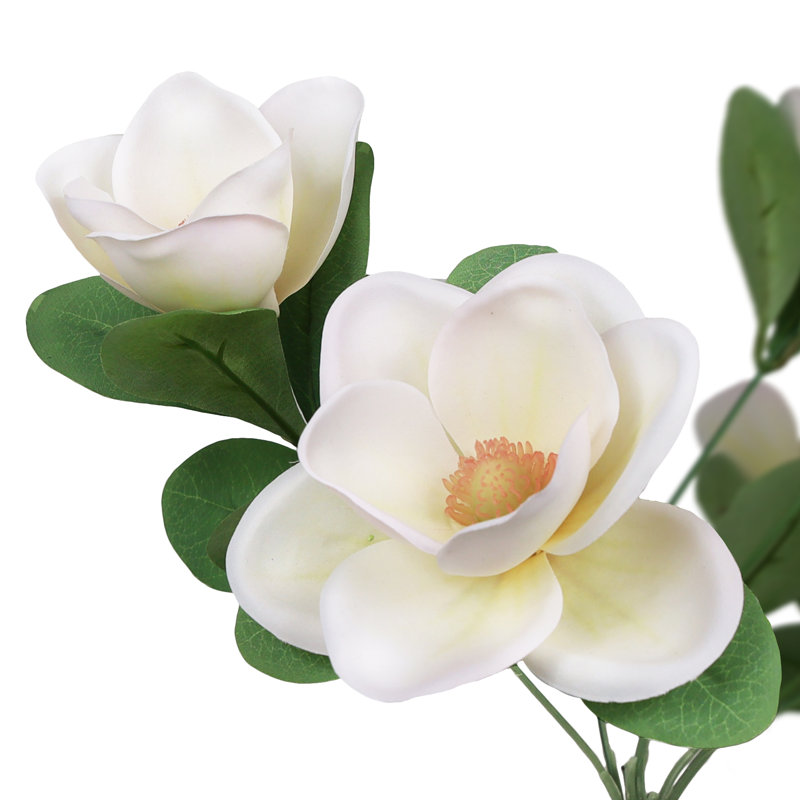 Fabric Magnolia Arrangement, Cream White