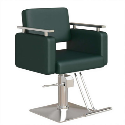 Barber Chair, 440 Lbs Capacity Heavy Duty Salon Chair With Hydraulic Pump, 360° Swivel Height Adjustable Spa Beauty Chair For Hair Stylist, Barbershop, Spa, Beauty Shop (Green