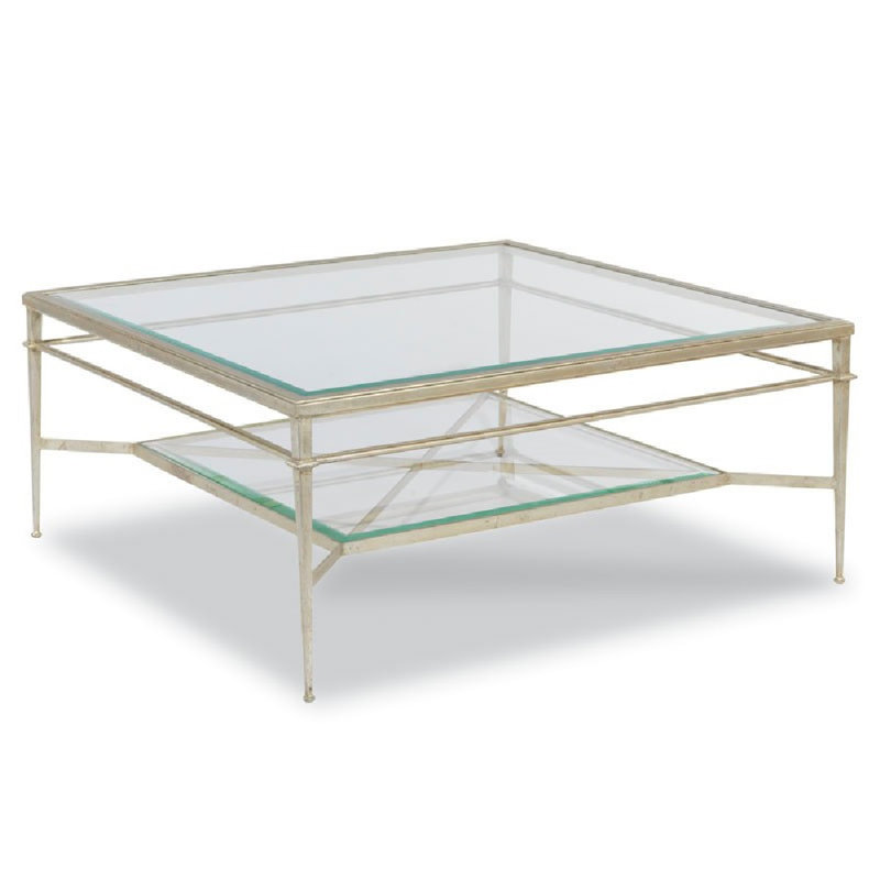 Table basse avec rangement Madeleine, Argent