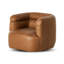Gerrie Leather Swivel Barrel Chair